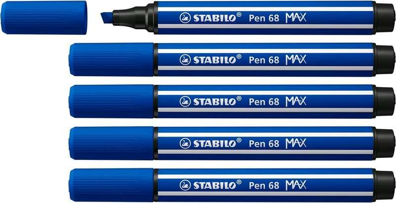 STABILO Pen 68 MAX marcatore Blu 5 pz