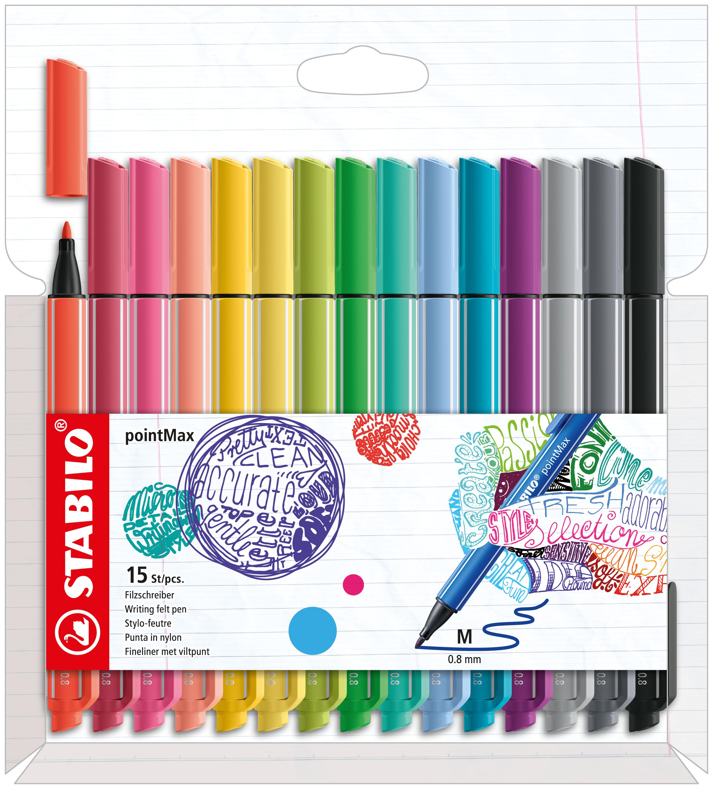 STABILO pointMax penna tecnica Medio Multicolore 8 pz