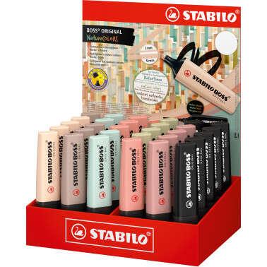 Stabilo Boss Naturecolors Display da 30 pennarelli - Linea tra 2 e 5 mm - Inchiostro a base d'acqua - Colori Terra di Siena Bei