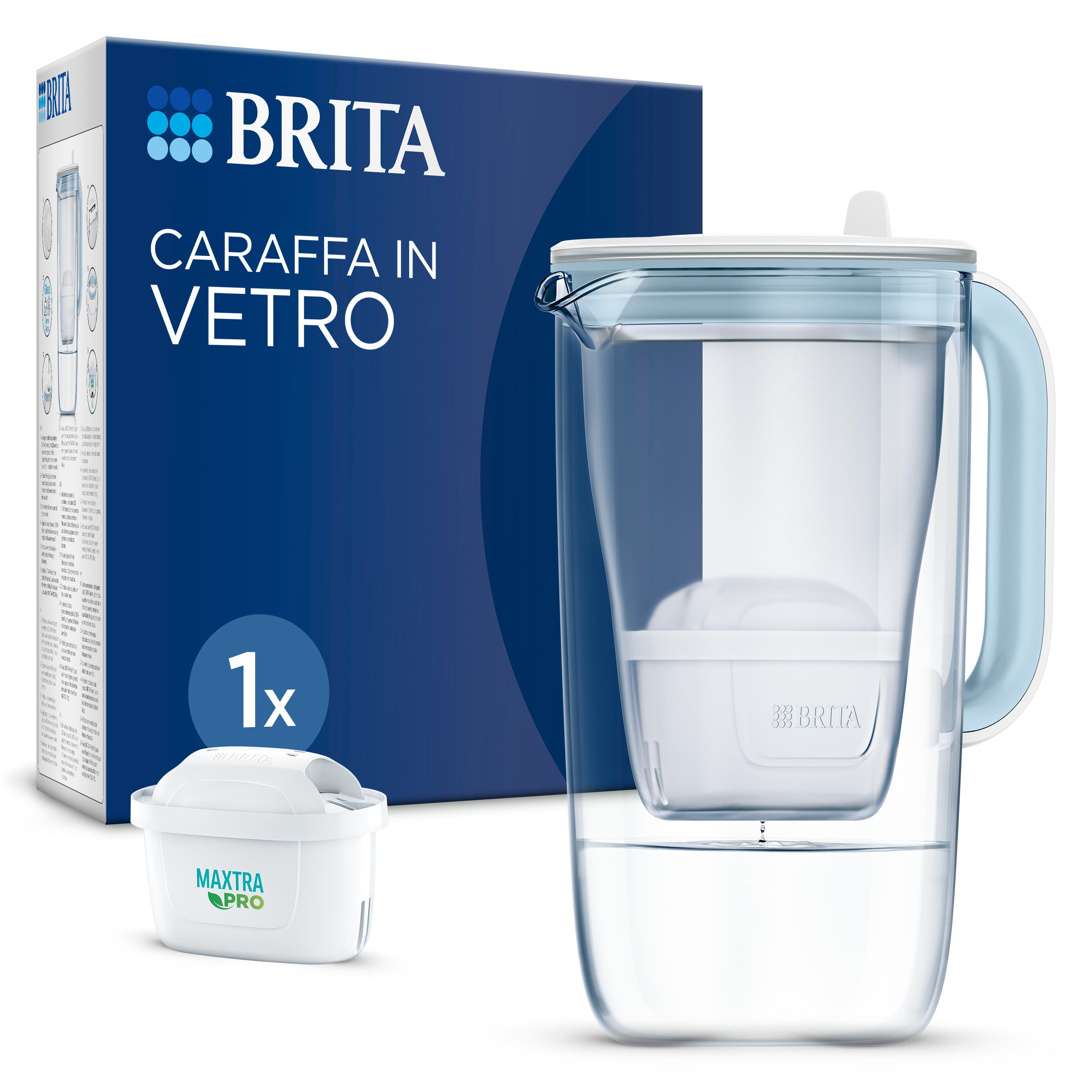 BRITA Vandfilterkande in vetro 25 L Lysebl