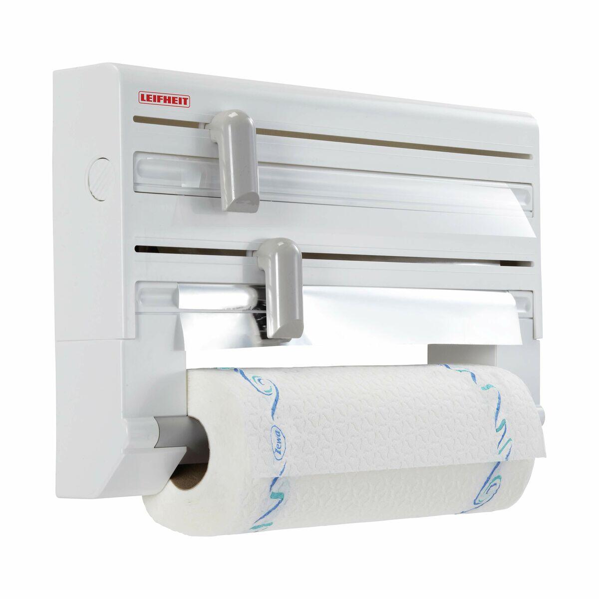 Portarotolo di Carta da Cucina Leifheit 25703 Bianco Grigio Bianco/Grigio Plastica