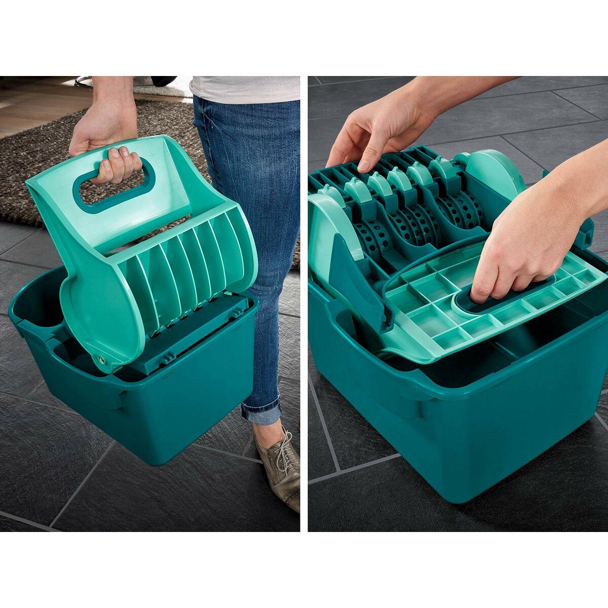 Mop con Secchio Leifheit Azzurro Plastica Composto 8 L