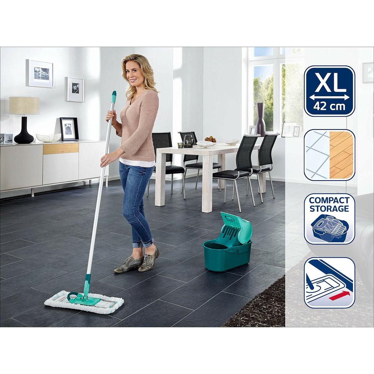 Mop con Secchio Leifheit Azzurro Plastica Composto 8 L