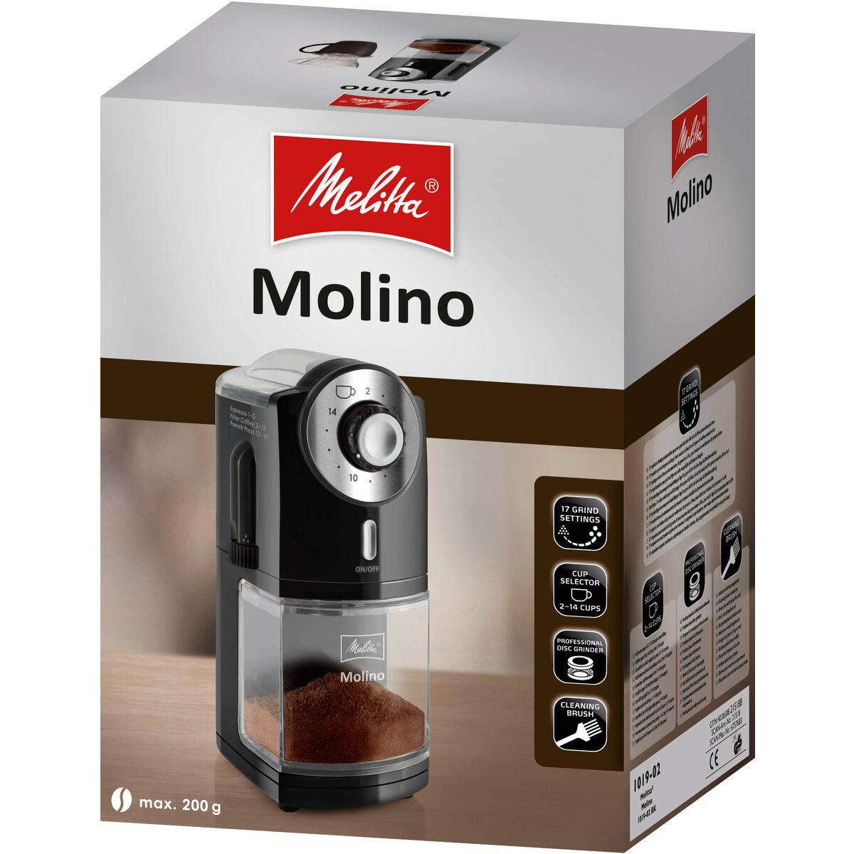 MacinacaffÃƒÂ¨ Melitta 1019-02 200 g Nero Plastica 1000 W 100 W