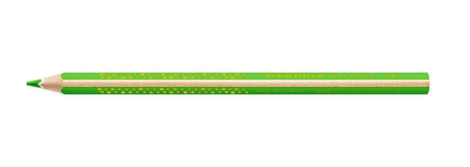 Staedtleler Jumbo Noris 128 Triangolare Triangolare - Mina da 4 mm - Resistenza alla rottura - Design ergonomico - Colore verde