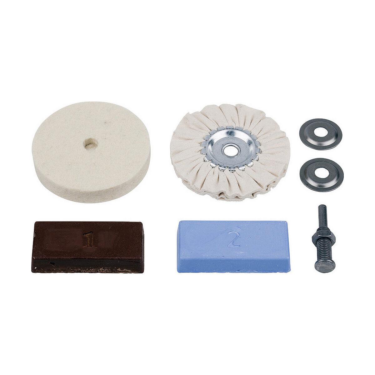 Wolfcraft 2178000 I Set per lucidatura hobby I per lucidare le superfici metalliche I