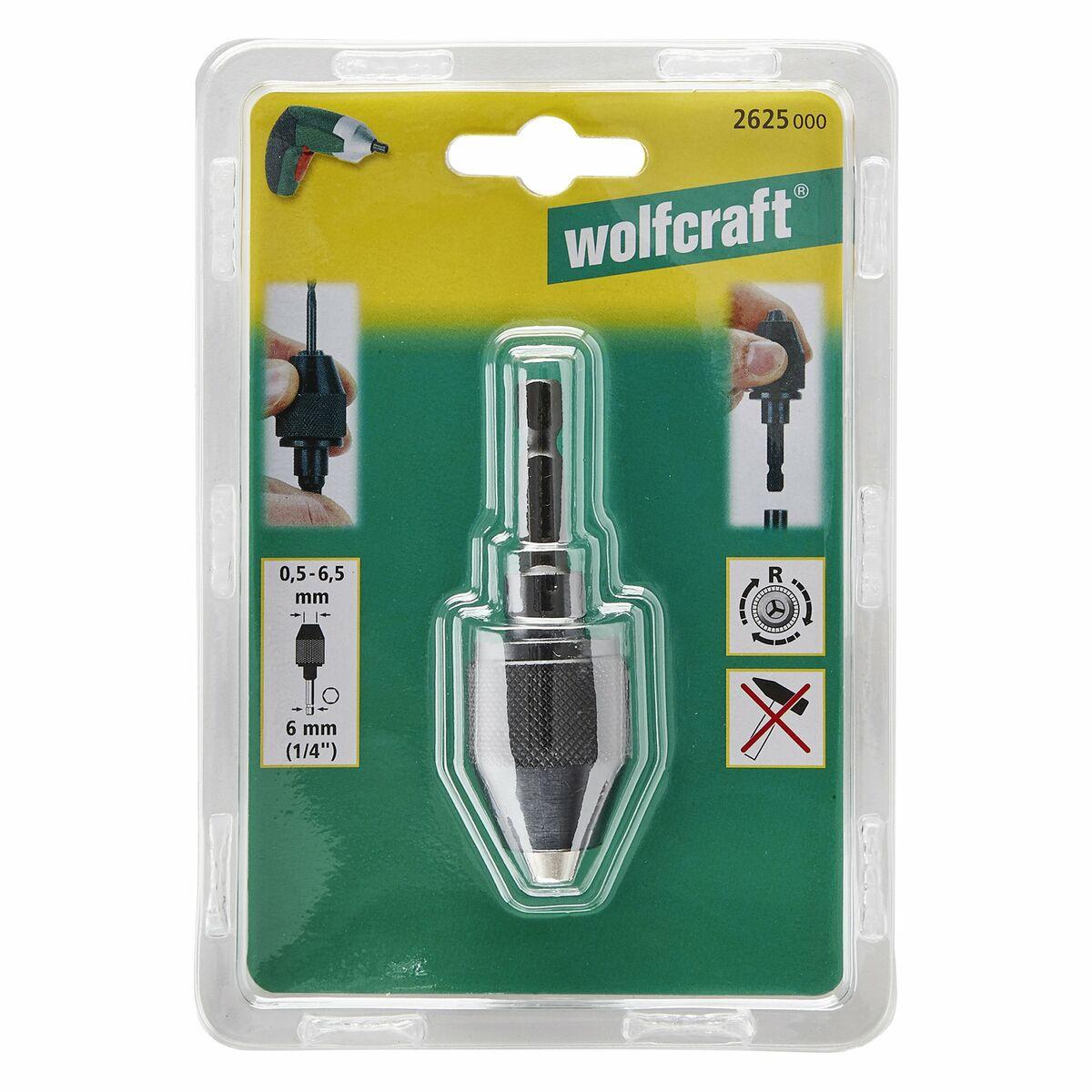 Mandrino autoserrante Wolfcraft 2625000 I 2625000 I con codolo esagonale