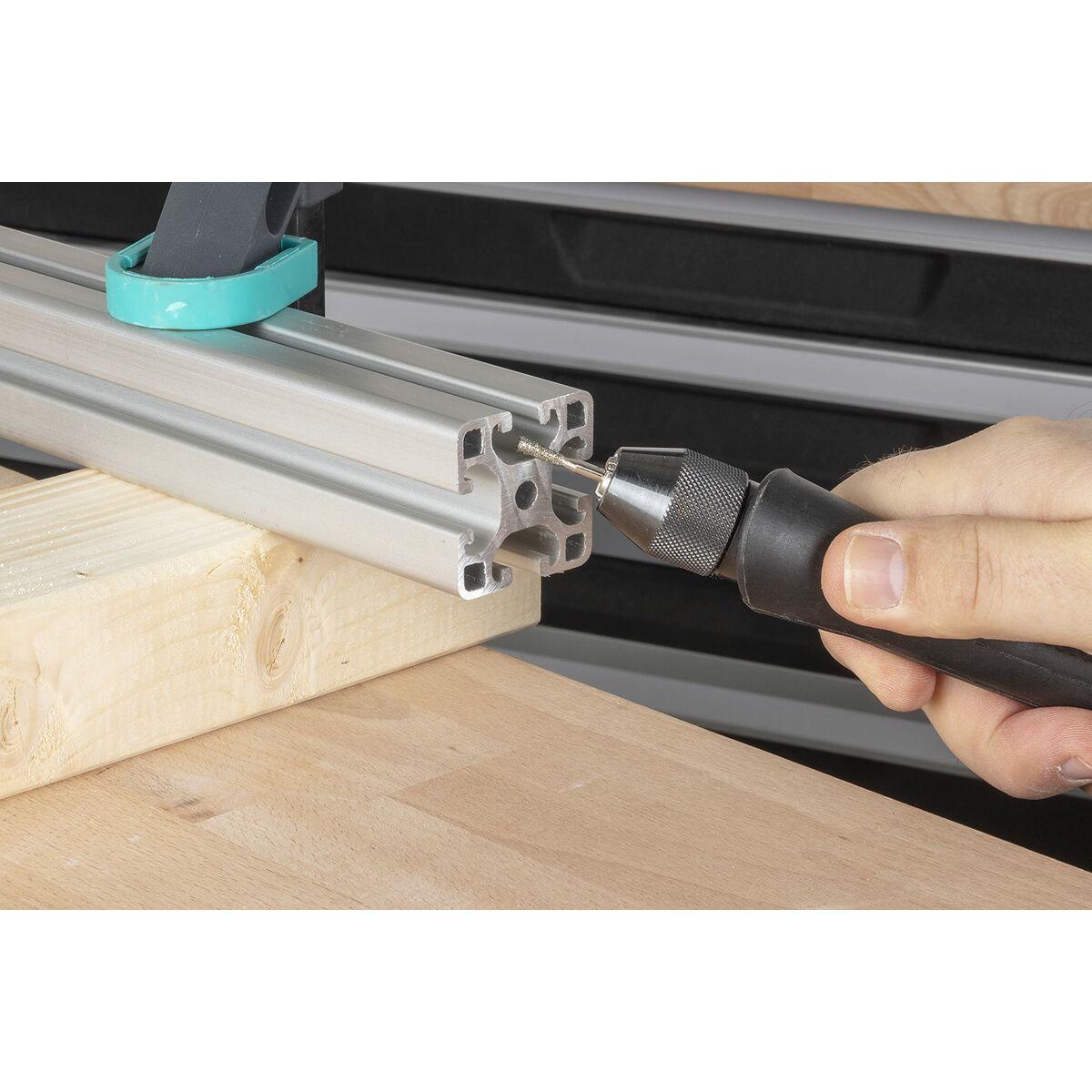 Wolfcraft 5987000 set di mole diamantate, cilindriche, 3 pezzi