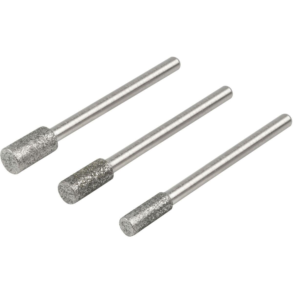 Wolfcraft 5987000 set di mole diamantate, cilindriche, 3 pezzi