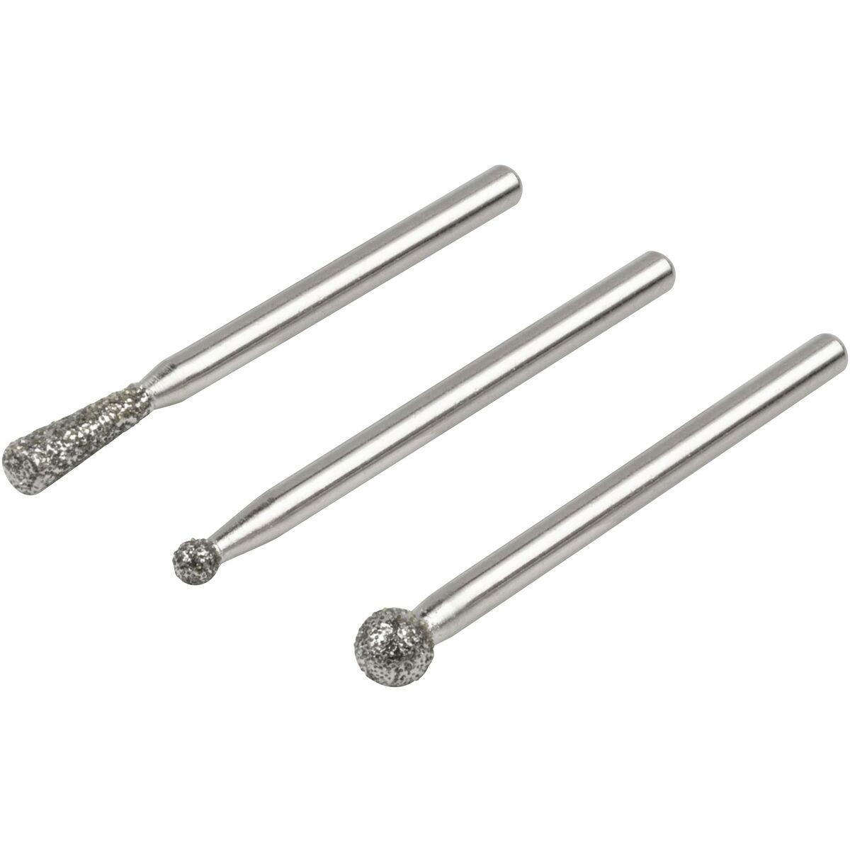 Wolfcraft 5988000 set di mole diamantate, sferiche e coniche, 3 pezzi