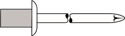 GESIPA Blindniet AL/A2 4x80 mm Standard KS 05-35 mm (pacchetto con 500 ST) (1433441)