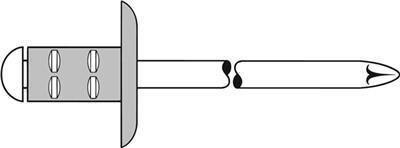 Gesipa Polygrip Blindniet 4.8x15 Al/St Grosskopf KS 45-110 mm (pacchetto con 250 ST) (1433835)