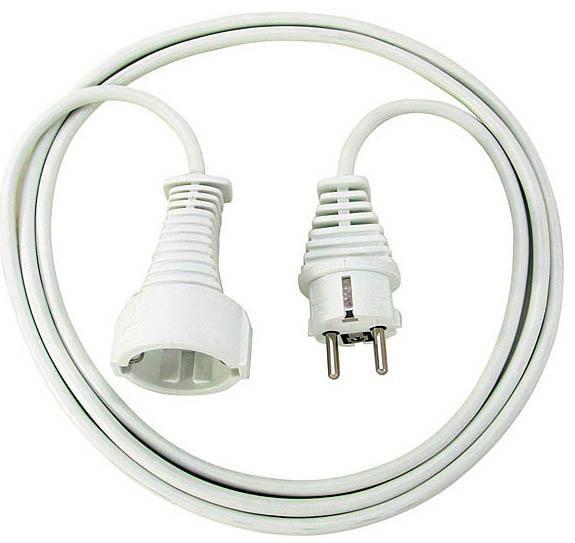 Power cable White 3 m