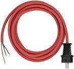Sedia in fiamme H05RR -F 3G1.5 - Cavo di alimentazione - Senza spina a CEE 7/7 (M) - AC 300/500 V - 3 m - rosso