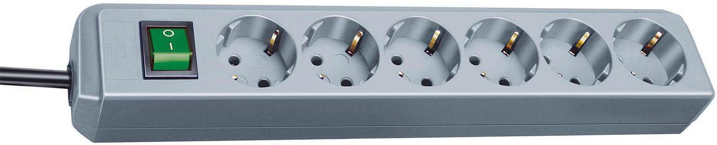 SL ECO-LINE 6-FOLD WITH SWITCH - CABLE LENGTH 1.5M SILVER