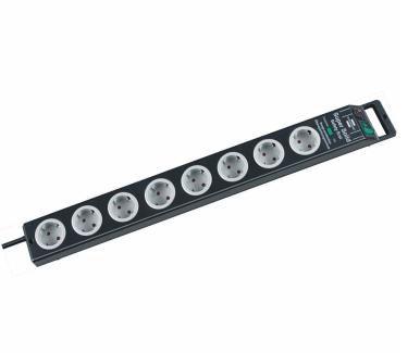 Brennenstuhl Super-Solid ÃƒÅ“SS 8-fach schwarz/lichtgrau 2,5 m