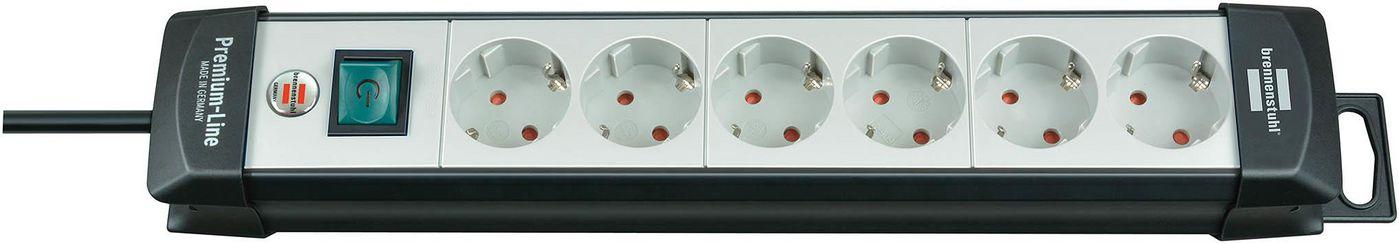Brennenstuhl Premium Line 6 volte nero/grigio chiaro, 3m