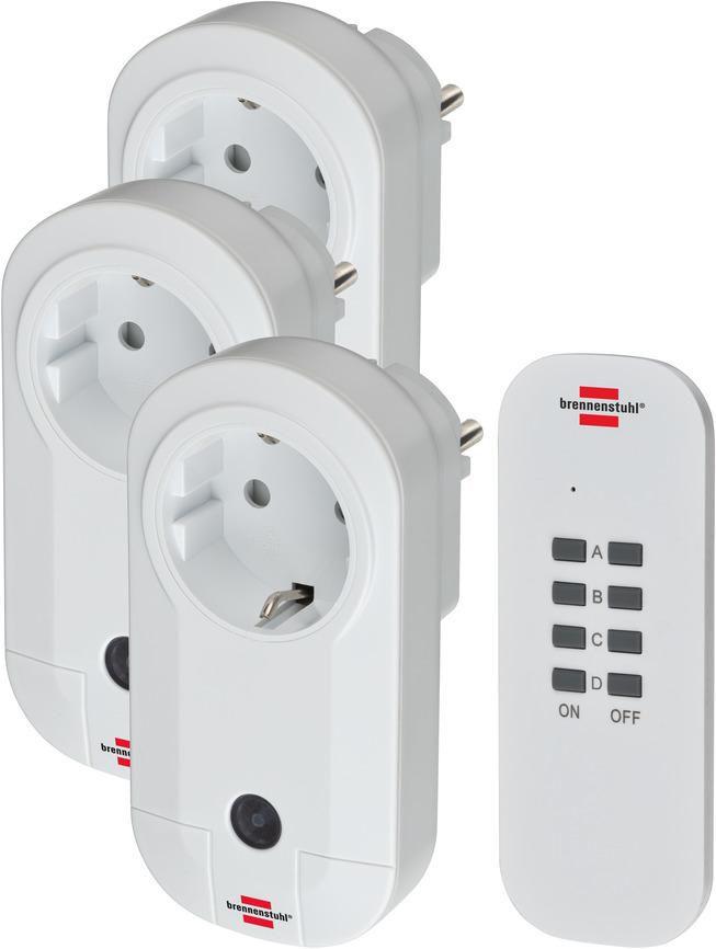 Brennenstuhl Comfort-Line Set di commutazione radio a 3 vie RC CE1 3001 IP20 bianco
