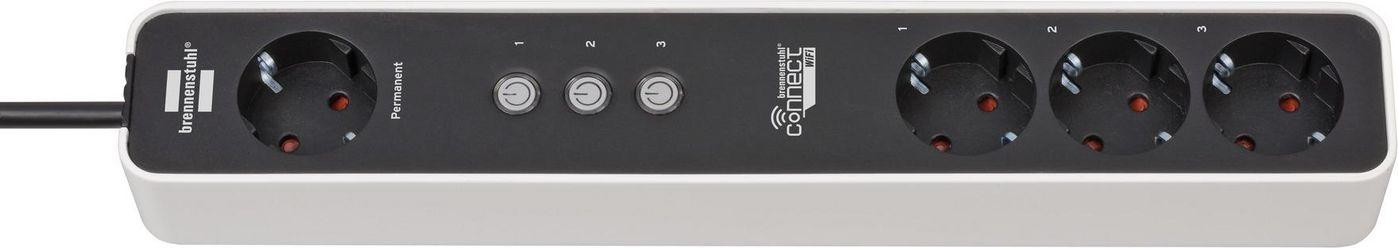 Brennenstuhl Connect Ecolor Multipresa WiFi 4 vie bianco/nero 15 m