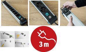 Brennenstuhl Multipresa Premium Alu-Line 10 prese 3 m H05VV-F 3G1.5