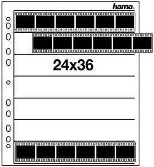 Hama Negative Sleeves 24 x 36 mm Glassine matt album fotografico e portalistino 7 fogli (Hama Negative Sleeves Glassine 7 Strip