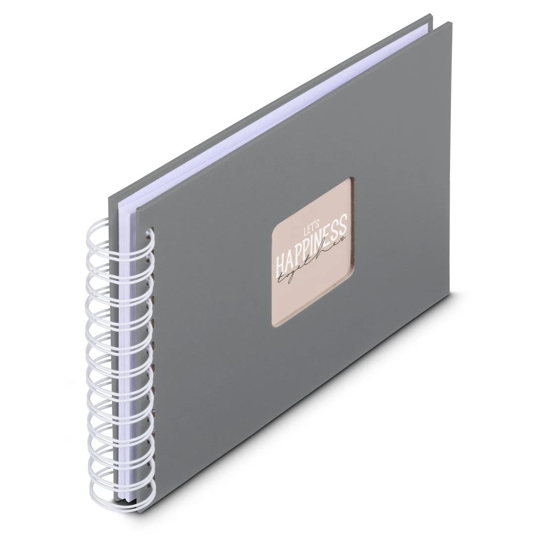 Hama 00009836 album fotografico e portalistino Grigio 50 fogli 10 x 15 Rilegatura a spirale