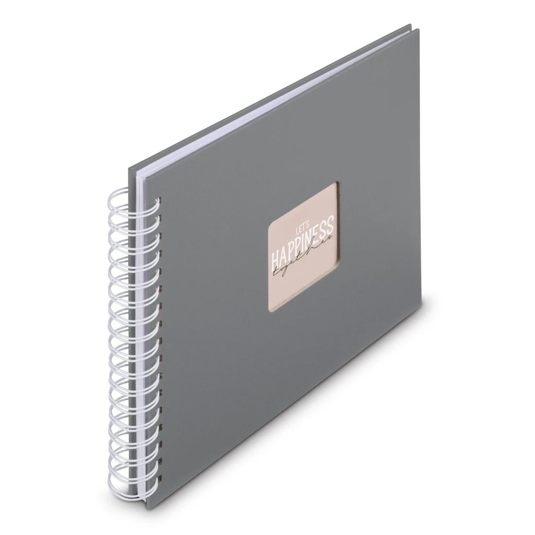 Hama 00009837 album fotografico e portalistino Grigio 50 fogli 10 x 15 Rilegatura a spirale