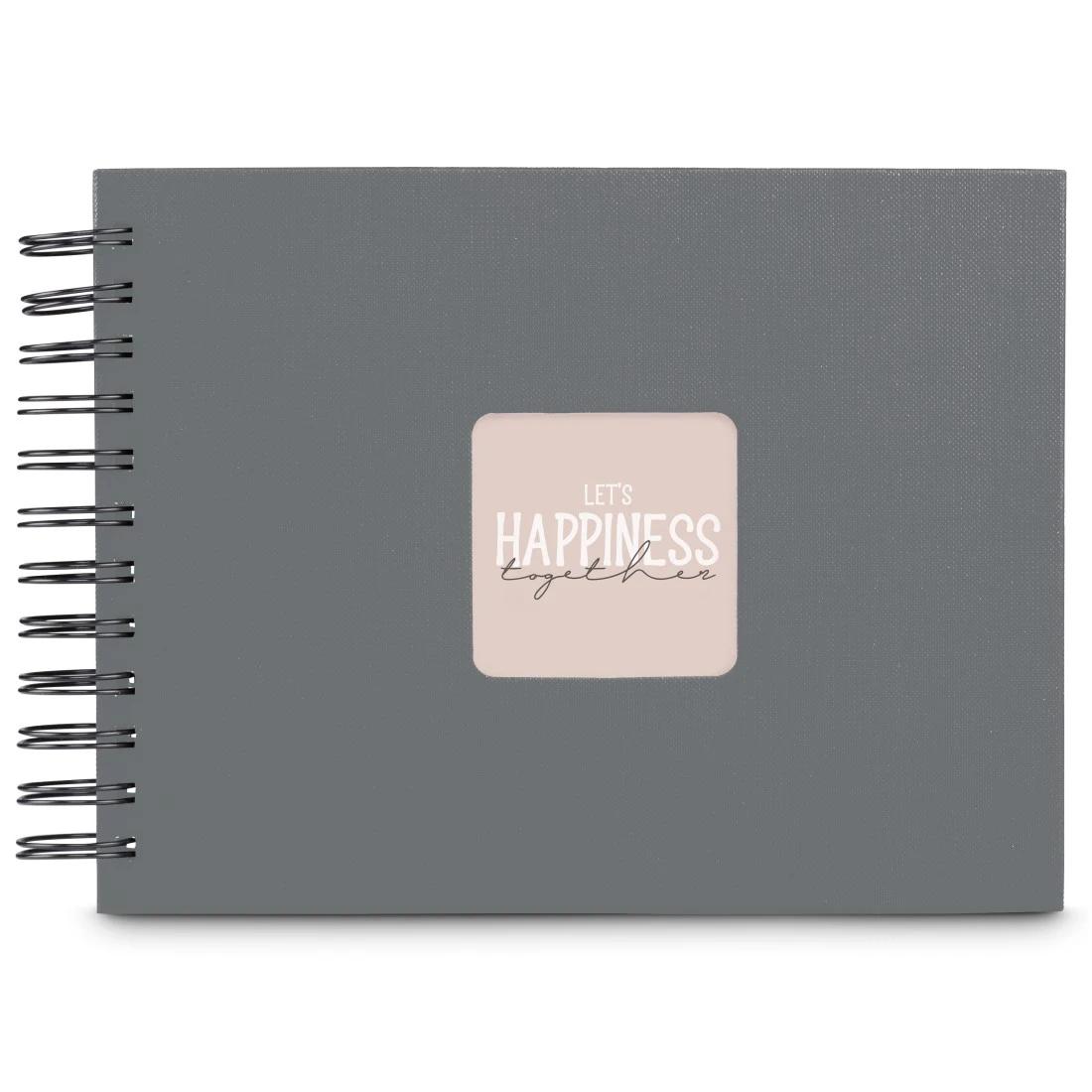 Hama 00009839 album fotografico e portalistino Grigio 50 fogli 10 x 15 Rilegatura a spirale