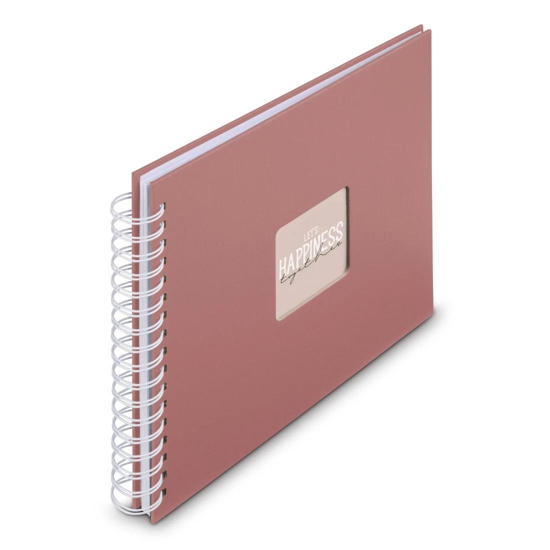 Hama 00009855 album fotografico e portalistino Terracotta 50 fogli 10 x 15 Rilegatura a spirale