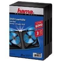 Hama DVD Box 6 Black Pack - 3 pieces 6 dischi Nero (Hama 3x 6 DVD/Blu-Ray Jewel Cases 6 Discs per case Black)