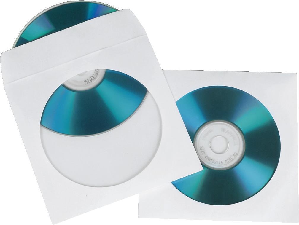 Hama Bustine porta CD/DVD 50 pezzi (Hama CD/DVD/Blu-Ray Protective Sleeves x50 White Paper Transparent Window)
