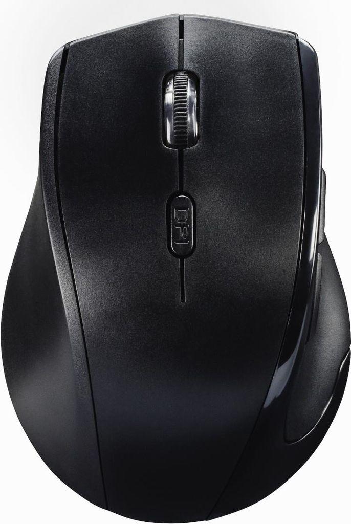 Hama "Riano" - Mouse - Per sinistra -mandato - otticamente - 6 tasti - wireless - 2,4 GHz - ricevitore wireless (USB) - Black
