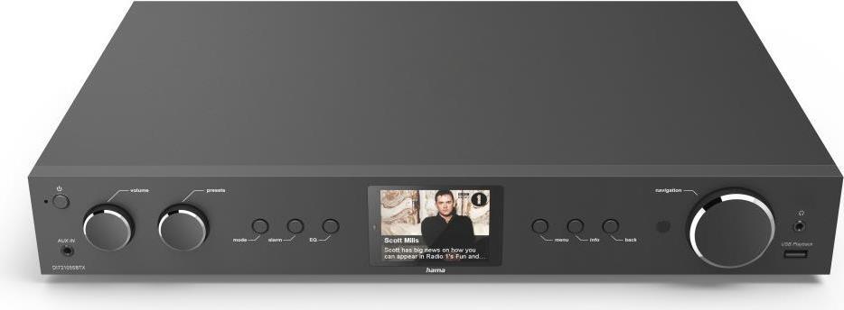 Hama DIT2105SBTX Personale Digitale Nero (Hama HiFi-Tuner DIT2105SBTX, DAB+/Inte)