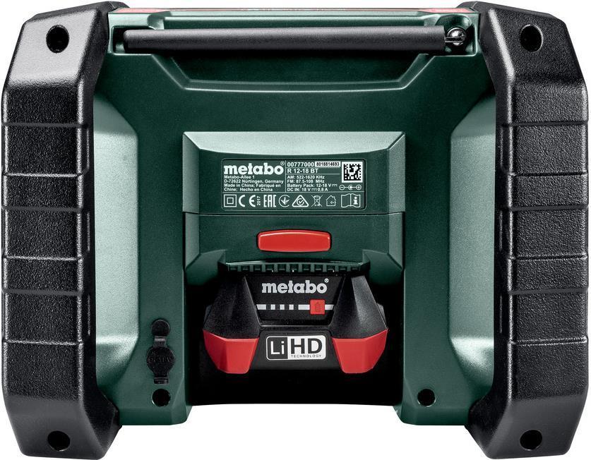 Metabo Radio R12-18 DAB BT, radio da cantiere