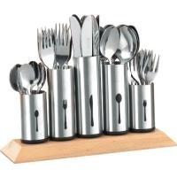 Porta di posate Esmeyer "Pipes", spazzolati con cinque staffe realizzate con staffe Chrome-Nickel-Steel 18/8, in (610-217)