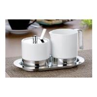 Cerre per crema set di latte e zucchero Esmeyer: 0,25 L bianco/argento