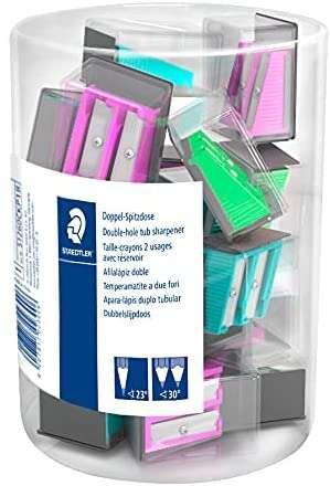 Espositore Staedtleler con 18 maniglie in plastica - 2 fori - angolo 23 e 30 - Cerchi colorati