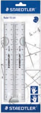 Staedtler 562 152 PB righello 150 mm Plastica Trasparente 2 pz (Lineal transparent 15cm [2])
