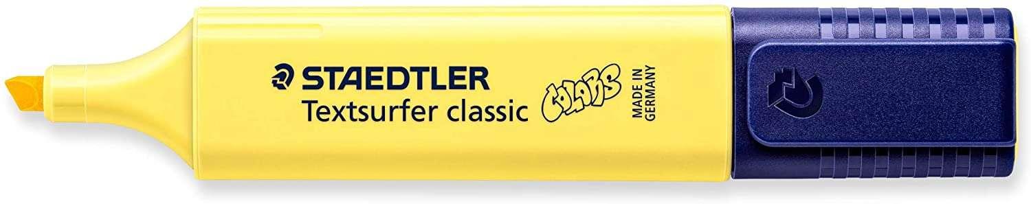 STAEDTLELER TEXTSURFER CLASSE CLASSIC 364 MARCHIO FLUORECENT - SMEVELATA TIP - SCATA DRA 1 - 5 MM - ACQUA BASE - COLORE SWILLER