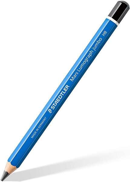 Staedtleler mars lumograph jumbo 100j confezione da 5 penne in grafite - finitura in metallo - diametro minimo 5,3 mm carse di