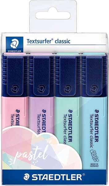 STAEDTLELER TEXTSURFER CLASSE CLASSIC 364 PACCHETTO DI 4 MARKER FLUORECENT - ESCENZA FAST - Scatta 1 - 5 mm circa - colori asso