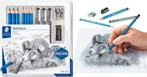 STAEDTLER DRIVATO SCEGGIORE Viaggio di design, 12 parti per disegni dettagliati / prima opera artistica, - 1 pezzo (61 100)