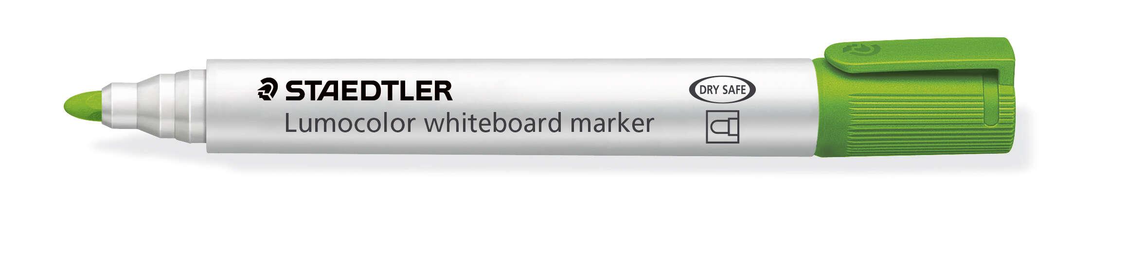 Stadtleler Lumocolor 351 MARCATORE ARDESIA - Punta tonda - Scatta da 2 mm - Cappuccio con clip - Colore verde lime