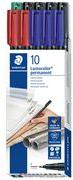 Pennarelli STAEDTLER Lumocolor F Wf colore. 10 pezzi 06 mm multicolori