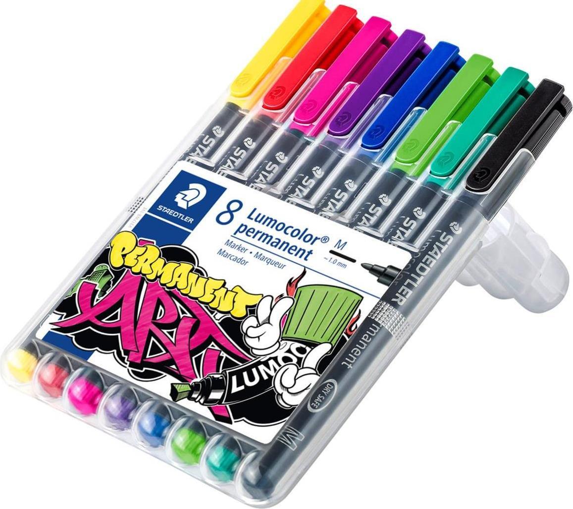 Penna a foglio STAEDTLER Lumocolor 317 WP8-1 M permanente 8 pezzi/confezione. (317WP8-1)