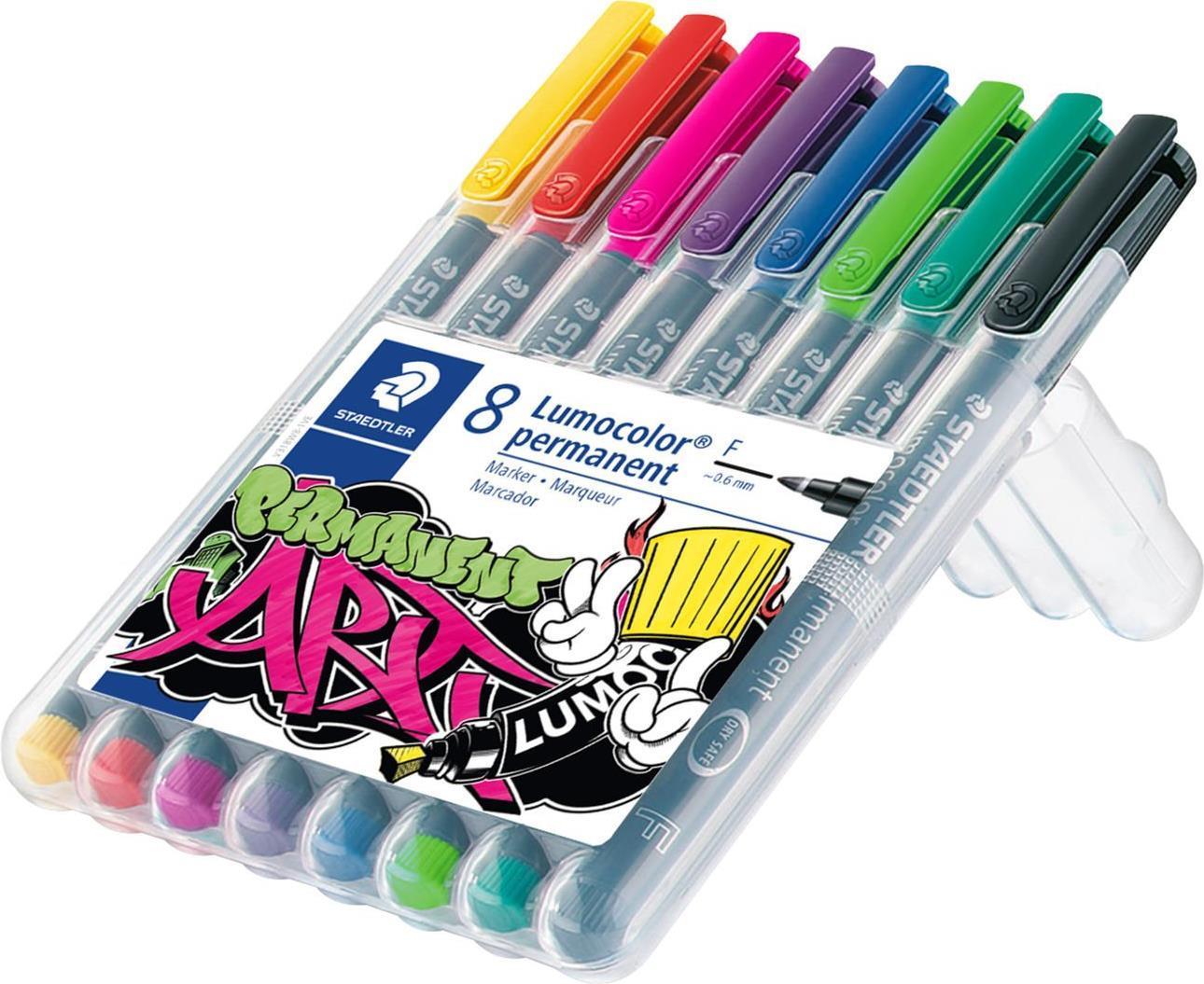 Penna foil STAEDTLER Lumocolor 318 WP8-1 F permanente 8 pezzi/confezione. (318WP8-1)
