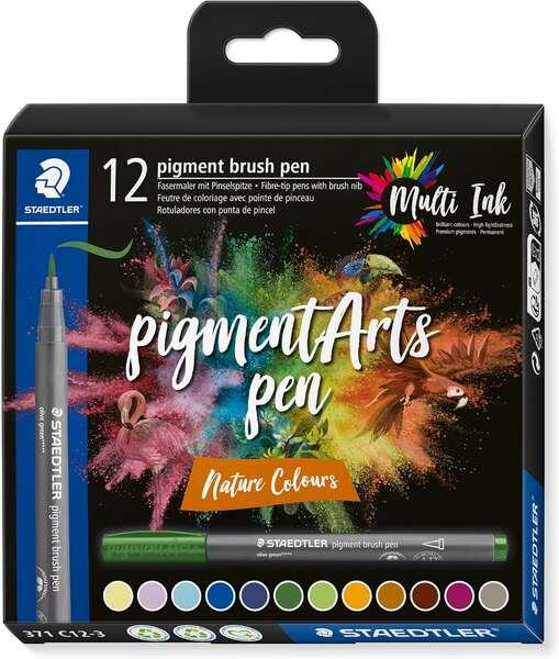 Staedtler 371 Confezione da 12 Pennarelli con Punta Morbida - Colori Vividi e Brillanti - Non Ingiallisce nel Tempo - New Inchi
