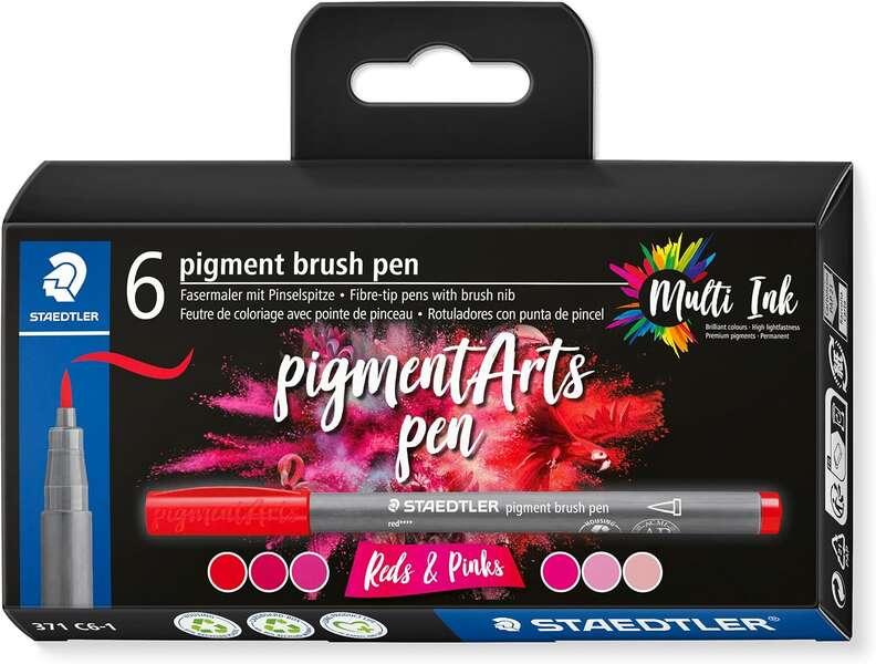 Staedtler 371 Confezione da 6 Pennarelli con Tip Morbida - Colori Vividi e Brillanti - Non Ingiallisce nel Tempo - Nuovo Inchio