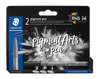 Staedtler 376 Confezione da 2 pennarelli a punta tonda in fibra - Larghezza linea ca. 10 mm - Colore vivido e brillante - Non i