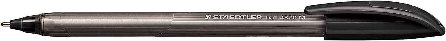 Penna a sfera Staedtler Ball 4320 M 1 mm - Scrittura fluida - Corpo triangolare - Colore nero